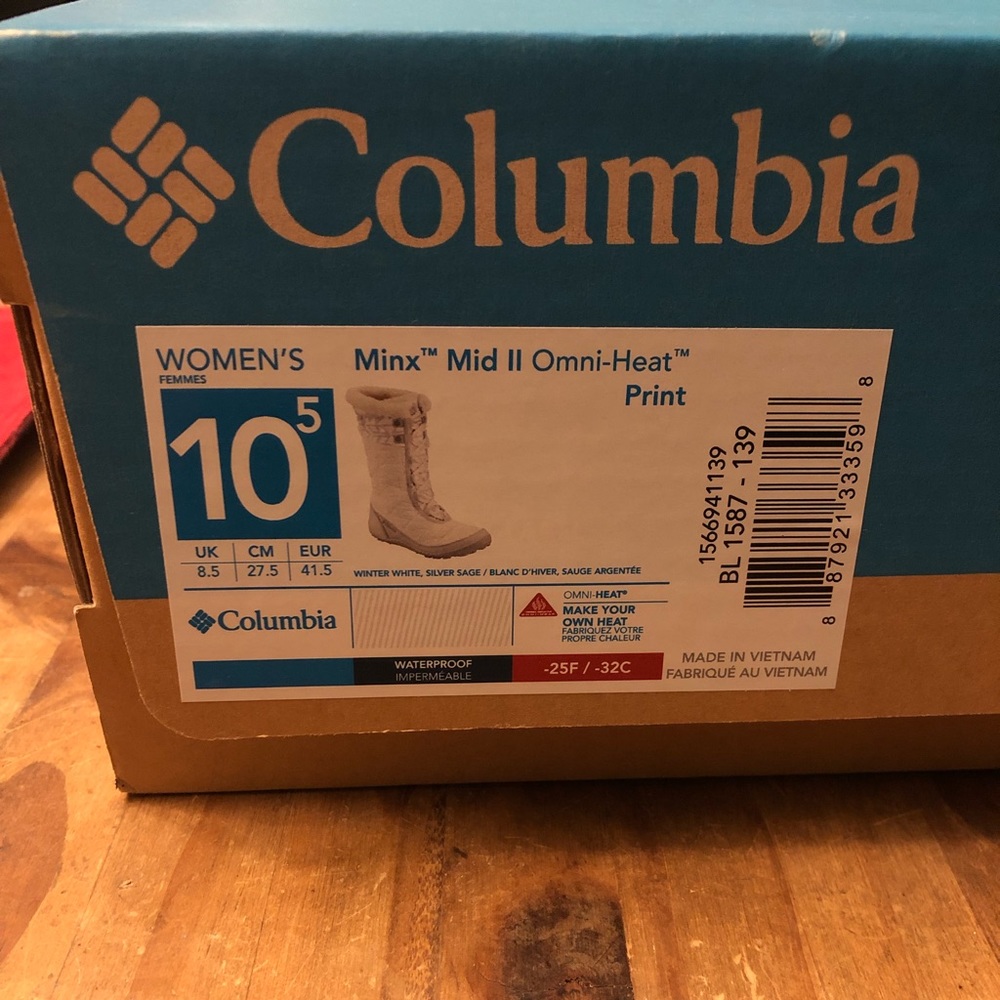 Columbia Minx Mid II Omni-heat print.